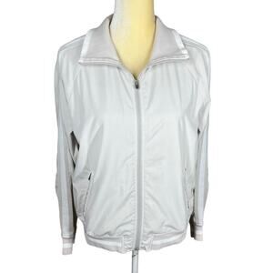 Athleta Spring Track Jacket Featherweight Stretch Birch Grey Size Small E3-26
